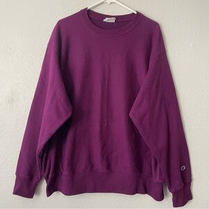Champion Reverse Weave Sweatshirt Men’s XL Purple Crew Neck Sweater Pullover